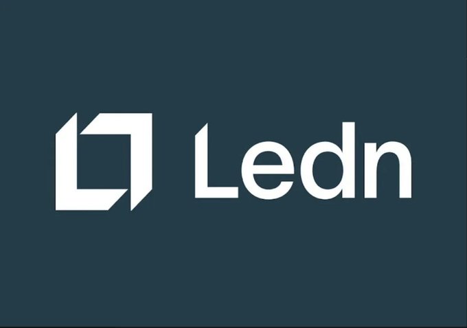 The Ledn logo displayed in white on a dark navy/teal background.