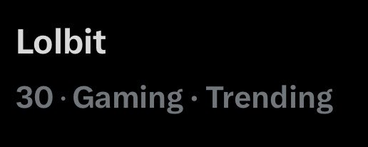 A title card with white text on a black background reading 'LoIbit' and '30 · Gaming · Trending'.