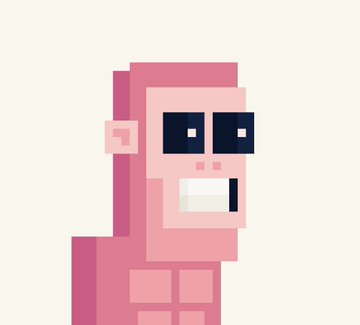 A pixel-art character with sunglasses and a wide grin, rendered in pink tones, is shown. The image appears to be the mascot or branding for the crypto project BITFOOTS, which the post is promoting.