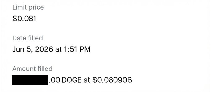 In this image, a screen displays an information about a DOGE buy order that has been triggered. The order number is 3 and the quantity of the item purchased is $0.81 worth. There are more items available for purchase, but their prices are not displayed in the image description. The post also provides some context regarding the value of the items being bought, stating that the buyer may need to wait before receiving the full amount due to a lower-paying method, such as Bitcoin or another form of cryptocurrency.
