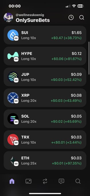 The image shows a smartphone screen with various cryptocurrency exchange symbols displayed, such as Bitcoin, Ethereum, XRP, etc., along with their respective long quotes or prices. The main focus is on Bitcoin, with its quote of $2.000 displayed prominently at the top right corner of the screen. A caption below the bitcoin symbol reads "Haben 2.000$ auf den eth Long Gemacht voll krank Mit 2.000$ hab erklärt drin lassen mit dem net neu auf machen dann bis ... nen cypherpunk bottom der gehalten für 933.000 glaube". This information provides context for the image and may explain some aspects of the cryptocurrency trading world, such as the current price or the type of cryptocurrencies being displayed on the screen.