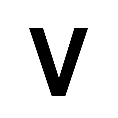 The image features a black letter "V", which stands out against a white background. Below the "V", there's text that reads, "Are you ready?". The combination of the bold black letter "V" with the smaller text creates an eye-catching and memorable design for this social media post.