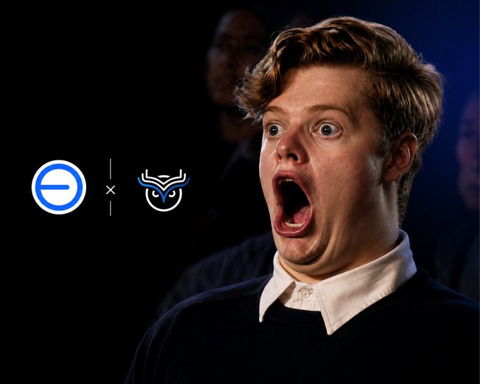 A shocked young man with an open-mouthed expression of surprise reacts to logos for Base and Wise Token, illustrating the post's message about the surprising opportunity for Base users to earn 22% APY (up to $44,000 annually) on a $200,000 USDC deposit through Wise Telecom Nodes.
