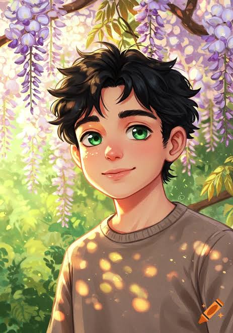 The image features a young boy wearing a brown sweater standing under a tree filled with purple flowers. The background of the picture includes a green leafy plant and some branches. There are also two small objects, one located near the bottom right corner and another in the top left corner of the image. The post is titled "Good afternoon gQuack! Attention is quickly becoming one of the most valuable assets in Web3, and @wallchain is building the infrastructure to make it measurable".