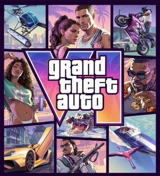 The image features a colorful poster for Grand Theft Auto V game that showcases various characters, vehicles, and scenes from the video game's world. The focus of the poster appears to be on the integration of Bitcoin payments into the game. In the description provided, Rockstar Games is referred to as "to integrate $XRP payments in GTA 6." This suggests that the game may incorporate Bitcoin or other forms of cryptocurrency into its payment system to allow players to use digital currency while playing the game.