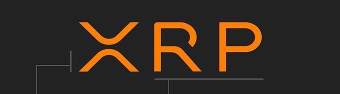 The XRP cryptocurrency logo displayed in orange on a black background.