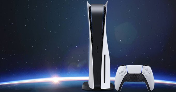 The image shows a PlayStation 5 console and DualSense controller displayed against a cosmic, star-filled background. The sleek black-and-white gaming hardware is presented as the focal point, visually supporting the post's confrontational message by symbolizing mainstream gaming dominance contrasted against the "Polygon" reference (likely Polygon/MATIC cryptocurrency).