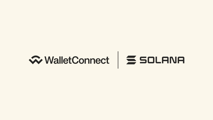 The image displays the logos of WalletConnect and Solana side by side, visually representing their partnership. This aligns with the post highlighting Solana's substantial $3.82 billion transaction volume through WalletConnect in the first half of 2026, underscoring the growing integration between the two platforms within the onchain economy.