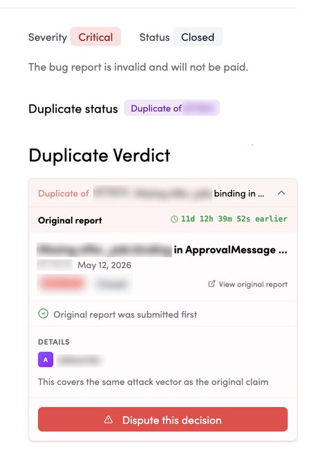 A screenshot of a bug report form with the status "Critical" and a description of the bug, including the buggy software and the bug's location within the codebase.