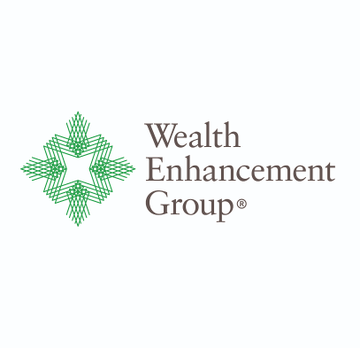 The image displays the Wealth Enhancement Group® logo, featuring a green geometric star/compass emblem beside the company's name. This logo is relevant to the accompanying news announcement, which details Wealth Enhancement Group's expansion of its Bitcoin ETF holdings from $22M to $33M.
