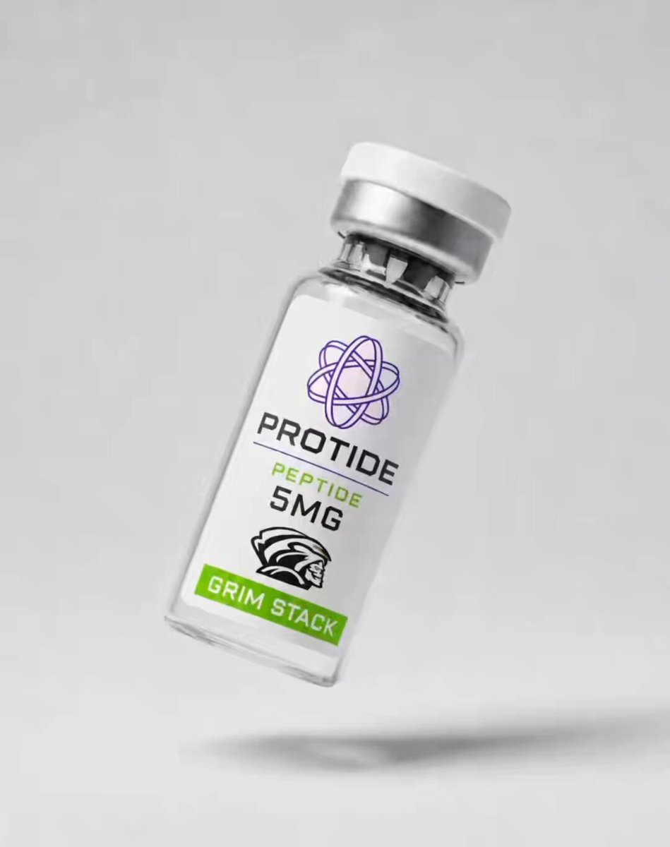 The image features a small glass bottle with a purple label that says "Protides 5mg". The bottle appears to be floating in mid-air, giving an impression of weightlessness or suspension. The background is white, which contrasts with the purple label on the bottle and makes it stand out more prominently.