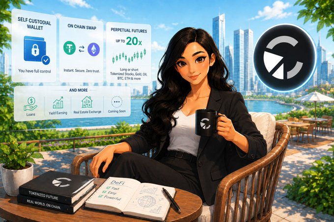 The image features a woman sitting at a table with an open book, holding a coffee cup, and surrounded by potted plants. The scene appears to be set outdoors or in a garden-like environment. There are also several books on the table, suggesting that she might be engaged in reading or studying.