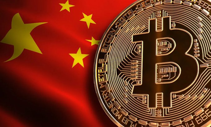 The image features a gold-colored Bitcoin coin, which is placed next to a red and yellow flag with five stars. Below the coin, there's text that reads "BREAKING: Chinese courts recognize Bitcoin as legal virtual property." This suggests that the Chinese government has recognized Bitcoin as a form of legal property or currency, possibly due to its increasing popularity and value in the global market.

The combination of the Bitcoin coin and the flag creates an interesting visual contrast between traditional and modern forms of currency representation. The Bitcoin coin represents a digital currency, while the red and yellow flag symbolizes national identity and tradition. This juxtaposition highlights the ongoing evolution of financial systems and the integration of new technologies into our daily lives.