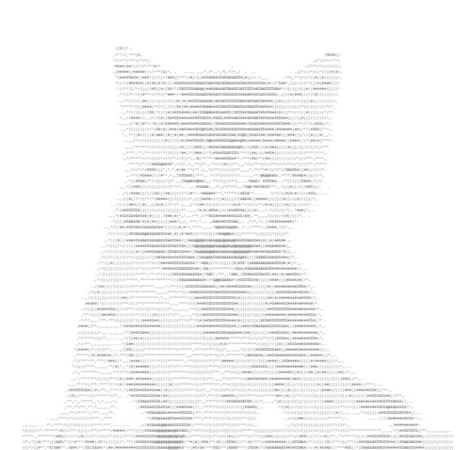ASCII art depicting a roaring lion or ape-like creature, likely symbolizing the Roaring Kitty persona referenced in the accompanying $GME/$RWA post.