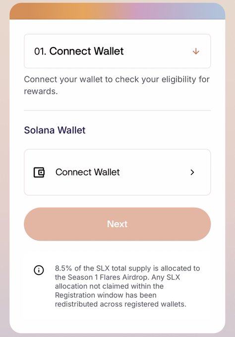 The image shows a phone screen with an app called "Solstice" displayed at the top, which appears to be related to cryptocurrency or blockchain technology. The main focus of the image is a connection wallet page that allows users to connect their wallets to the platform. The text on the screen indicates that the wallet has been successfully connected and invites users to "Connect Wallet", providing information about how to do so.