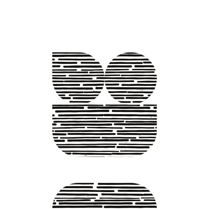 A black-and-white striped abstract graphic featuring three stacked rounded shapes resembling a stylized figure or vessel, evoking the "passing" of a hot potato between accounts. The minimalist design complements the playful "hot potato opepen" reference in the post.