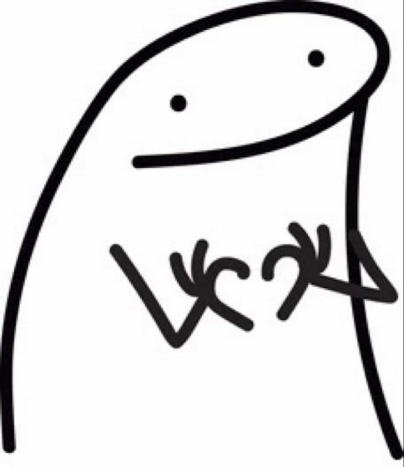 A black and white line drawing of a cartoonish ghost-like figure holding squiggly shapes that resemble the letters 'vcx'.