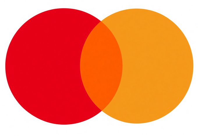 The Mastercard logo, featuring two overlapping circles in red and yellow.