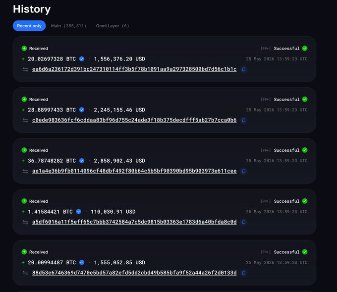 The image displays a screenshot of a conversation about Bitcoin trading where several messages have been sent to the Bitcoin's main wallet address by multiple parties throughout five transactions. The total amount of cryptocurrency being sent is 107 Bitcoins, with $8.3 million lost due to these transactions. It seems that someone has tried their luck at Bitcoin and left the system empty, having received all five messages from various addresses within a short span of time. This highlights the fast nature and high risk associated with Bitcoin trading activities in today's market.
