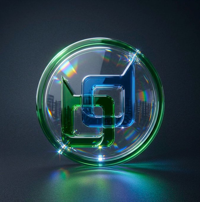 A transparent glass sphere containing intertwined green and blue arrow logos rests against a dark background, its prismatic surface casting soft colorful reflections onto the floor below. The design visually represents Beldex's privacy-focused ecosystem, with the interlocking, layered arrows symbolizing the secure, confidential financial network the post describes.