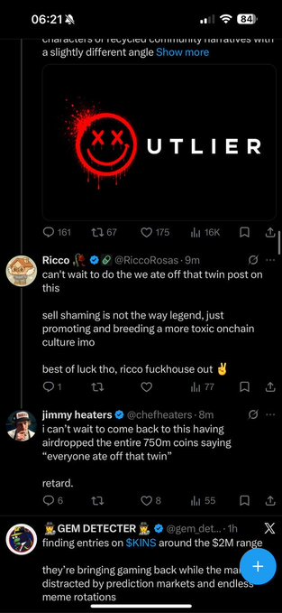 The image shows a Twitter feed with multiple posts from different users, including one that says "i personally think more sell-shaming should have been done when you insta-nuked 15 grand of solangales, meanwhile complaining to @fibonacki about ruining unc for you? idk bro. i think you'r shitposting on the wrong account bro." The post is from a user named "Fibonacki" and it seems that they are upset with someone who posted 15 grand of solangales, which was sold to them by another user.