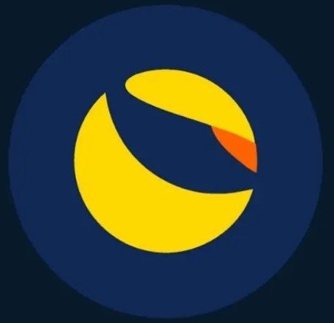 The image shows the Terra Classic (LUNC) logo, featuring a stylized yellow and orange crescent shape within a dark blue circle. The logo visually represents the cryptocurrency mentioned in the post, which discusses the paradoxical nature of LUNC's large token supply as both a "blessing in disguise and an illusion."