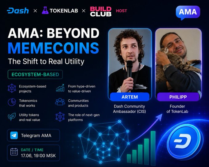 The image features a poster for an event called "Ama: Beyond Memecos" with two men featured, one of whom has a cat on his shoulder. The poster also includes information about the event's topic and the names of its speakers.