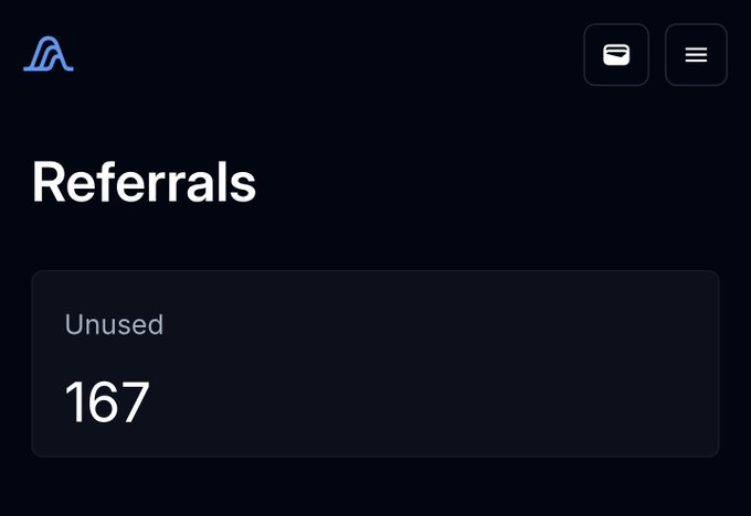 A dark dashboard screenshot titled "Referrals" shows a card labeled "Unused" with the number "167," directly visualizing the limited quantity of referral codes referenced in the post's call to action before the link expires.