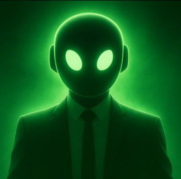 The image features a man dressed in a suit, standing against a green background. The man has a pair of glowing eyes, giving him an ethereal appearance. The caption below the image reads "$Roba and $Wire are my two primary base plays. Imo they offer the most reliable asymmetric opportunity for investors at this 2m market cap level".
