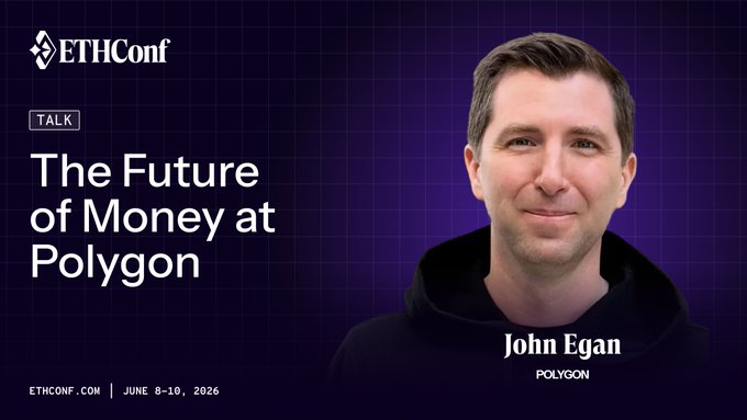 ""The Future of Money at Polygon" @0xPolygon main stage, 11:55am" is a video posted by John Egan on ethcon.net about the future of money.