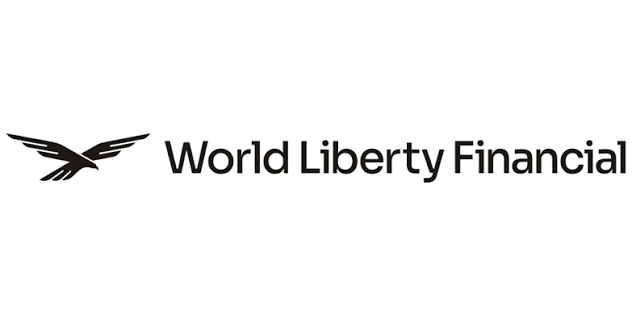 Black eagle logo alongside the 'World Liberty Financial' wordmark on a white background.