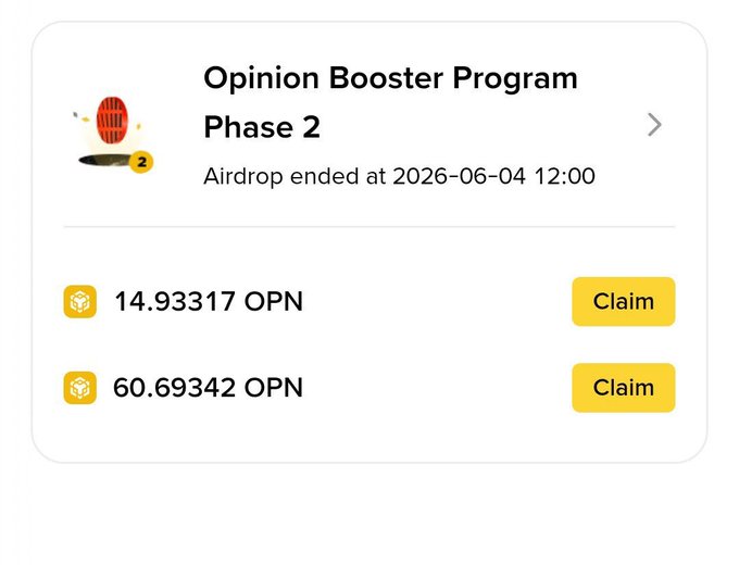 The image shows a screenshot of a message box, which contains information about an opinion booster program that was launched at around 2:56 am on April 26th, 2016. The program claimed to provide a boost to users' performance, with a prize of $20 for those who claim their wallet. However, the OPN involved in the campaign ended due to some technical issues, resulting in users not receiving the benefit they expected.