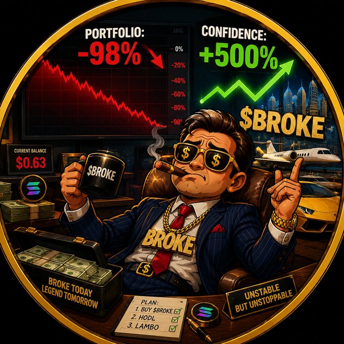 The image features a cartoon man wearing sunglasses and a suit who is smoking a cigarette while sitting at a desk with stacks of money next to him, suggesting that he could be an investment banker or someone involved in finance. The post highlights different strategies for investing such as buying Bitcoin or making a $1 billion move. The main focus of the image is the cartoon man, and his actions represent one of these investment strategies.