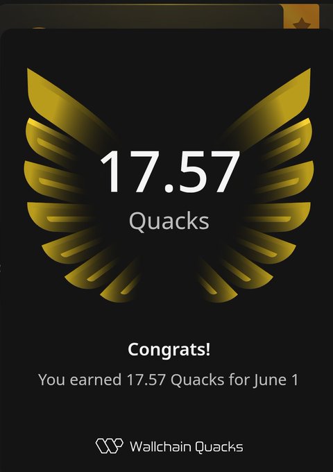 Good Evening Friends! Just got 17.57 Quacks from @wallchain Quacks today. Been thinking about what separates projects that last from those that simply trend. The answer is rarely marketing. It's infrastructure. It's community. It'S trust.