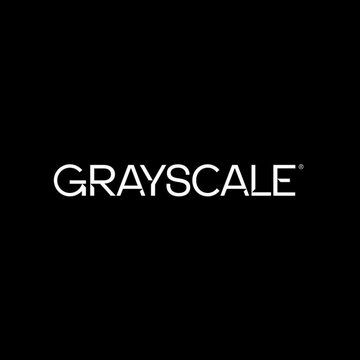 The Grayscale logo displayed as white text on a black background.