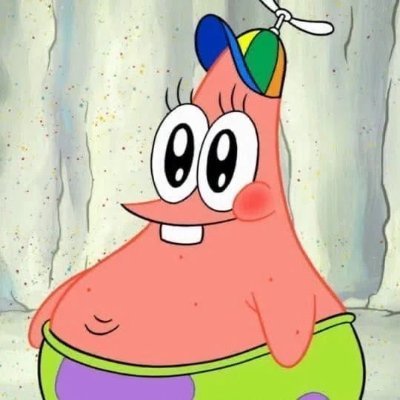 A cartoon starfish character from SpongeBob SquarePants smiles cheerfully while wearing a propeller cap, seemingly illustrating the poster's optimistic prediction that an undervalued altcoin will overtake $PAID's market cap before lifting it higher.
