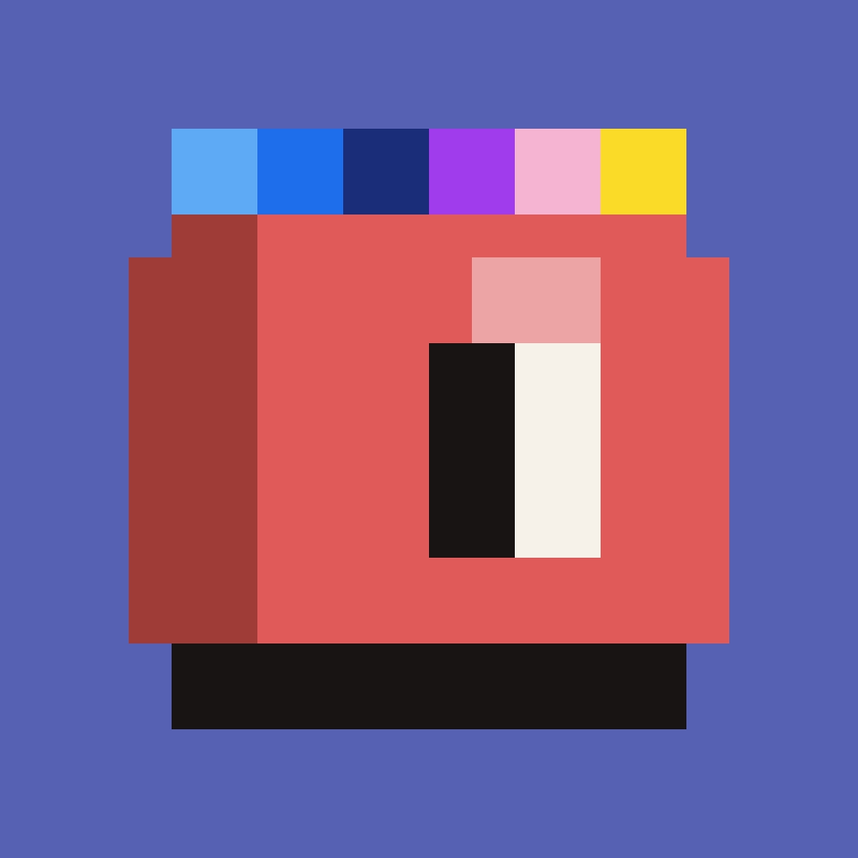 The image features a red box with a white border, which appears to be a wallet or money pouch designed for children. It has five different colored squares on its sides, each representing a different denomination of currency. The colors are blue, pink, purple, green, and yellow. The text "Kublins on eth drop wallets" is written in the corner of the image, indicating that this item might be related to Kublincs or other forms of digital currency.