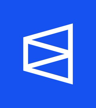 The image shows the Polymarket logo—a white stylized "P" resembling a flag on a blue background—representing the prediction market platform that has secured exclusive streaming rights for approximately 20,000 ATP Tour tennis matches per season.
