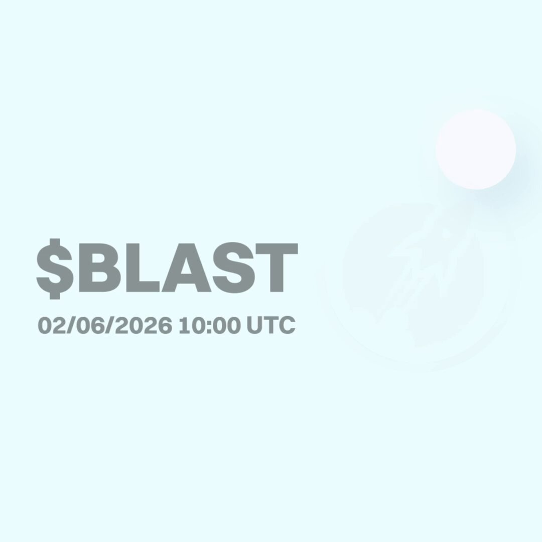 The image features a white background with black text that reads "safeBLAST" followed by a date, time, and location. The text also includes a link to Bitmart's website for trading SafeBLAST.