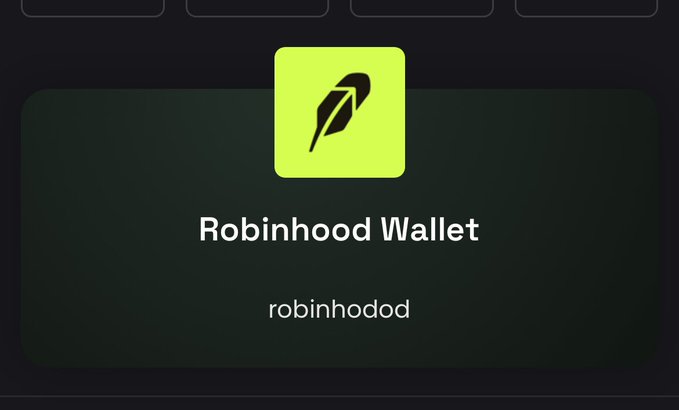 The image shows a listing for "Robinhood Wallet" with the ticker symbol "robinhodod," highlighting what appears to be a typo on a token tracking platform. This relates to the post mocking traders who panic-sold $WALLET due to the "robinhodod" ticker typo, suggesting such overreactions warrant serious self-reflection.
