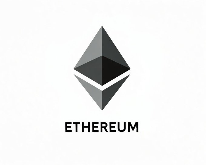 The image features a logo for Etherium, which is an etherium cryptocurrency. The logo consists of a stylized representation of the cryptocurrency symbol, a hexagon with a black diamond at its center, against a white background. A caption below the logo states that Etherium could reach $12,000 this year and projects a potential 615% surge from current levels.