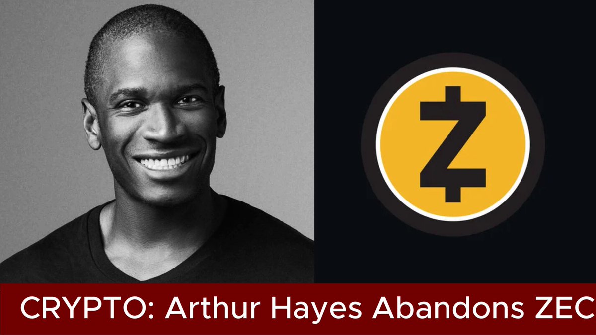 The image features a man smiling for the camera, with a large yellow "Z" logo positioned above him. The text below the image reads "Crypto: Arthur Hayes Abandoned ZEC After Exploit Concerns Arthur Hayes ( @CryptoHayes ) says he has sold his entire $ZEC position following concerns linked to the Orchard Pool exploit". This suggests that the man is a cryptocurrency enthusiast who invested in a particular cryptocurrency, but faced challenges due to an exploit.