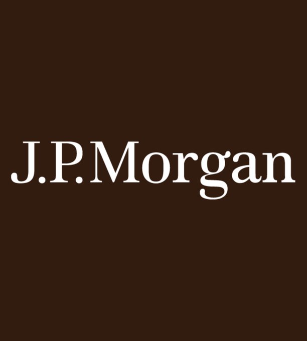 The white 'JPMorgan' logo centered on a solid dark brown background.