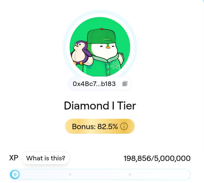 The main focus of the image seems to be the user's account, which displays information about its current status. This may include details such as the number of XP points (XP), a gold diamond tier status, and other related data. In addition, there is some text on the screen indicating that it might be related to a post or a discussion in an online community. The main point being conveyed here is that users should keep track of their XP points and possibly participate in discussions surrounding the relevant information about their account.