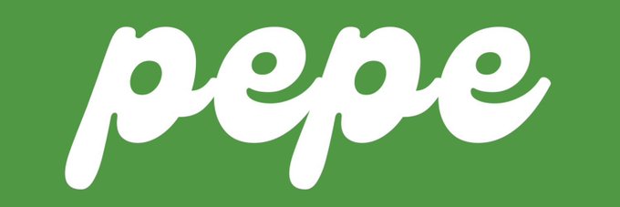 A logo featuring the word 'pepe' written in a stylized, lowercase white font on a solid green background.