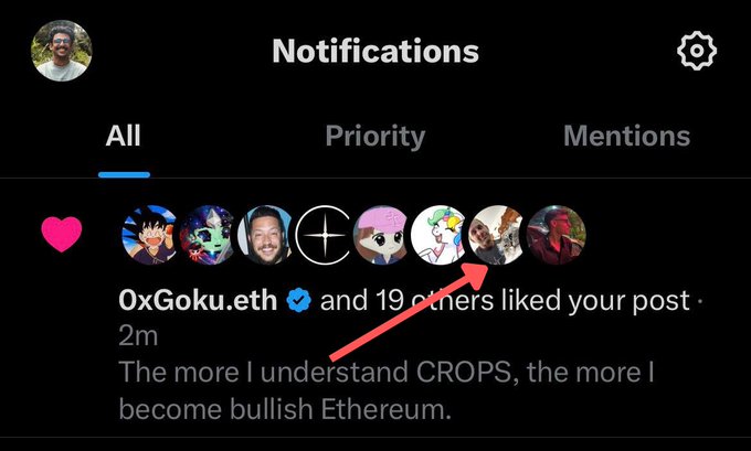 !!! Ok, @dimabuterin liked my CROPS post How's your weekend so far?
