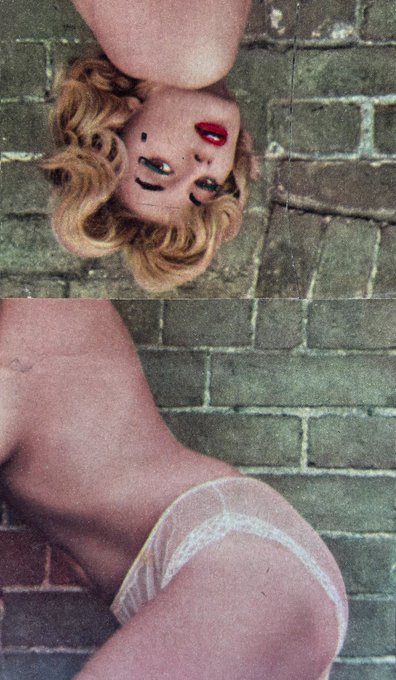 The image shows two vertical panels of a vintage-style photographic print of a woman, appearing to be a piece of collectible art. The accompanying post's mention of "two editions left" suggests the image is a promotional teaser for a limited edition print sale.