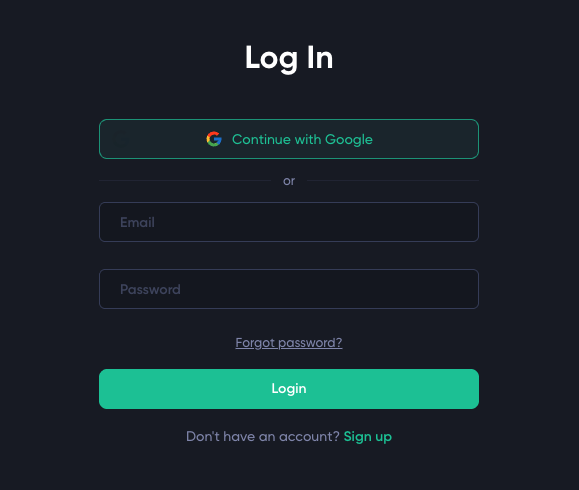 The image shows a login screen for Theta EdgeCloud, featuring a "Continue with Google" option alongside email and password fields. This interface directly relates to the post's announcement about enabling Google account sign-ins for accessing Theta EdgeCloud products.