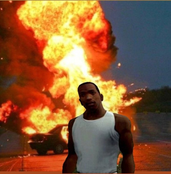 A muscular man stands calmly in a white tank top in front of a massive fiery explosion, while the post promotes $WASTED token buyback and burn mechanics with stats like "437M burned" and "43.7% of supply" removed in 2 days. The dramatic image visually mirrors the "burning" of tokens being eliminated from the supply.