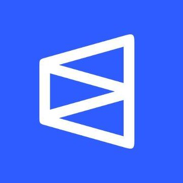 The image shows the Polymarket logo, a stylized white "M" on a blue background, indicating the platform referenced in the post's announcement about a copy-trading challenge with reward pools.